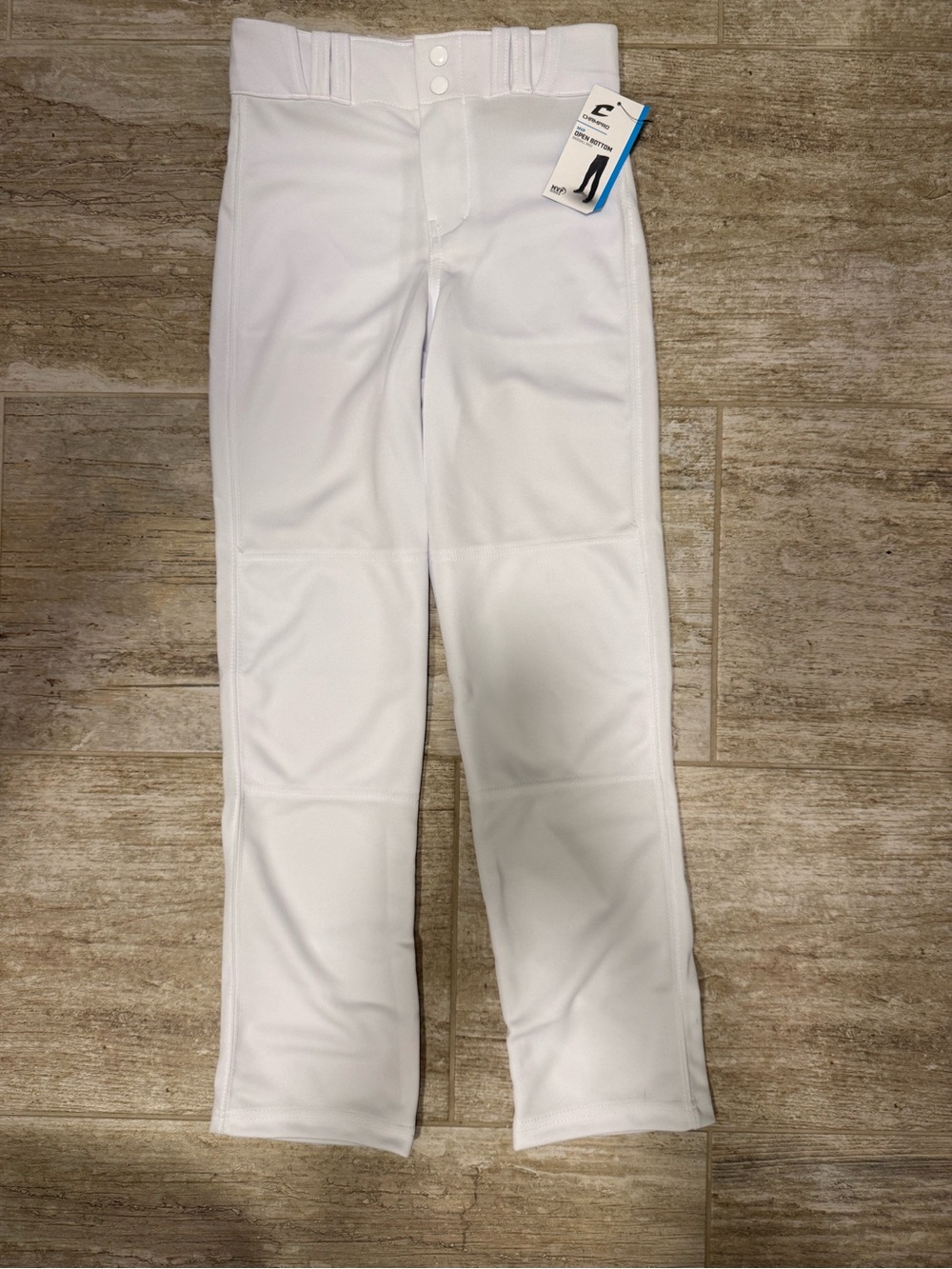 White Youth Baseball Pants with Belt Loops